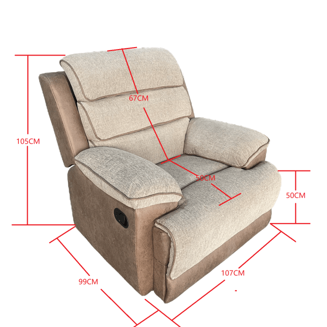 JESSICA 1 SEATER MANUAL RECLINER by GIE