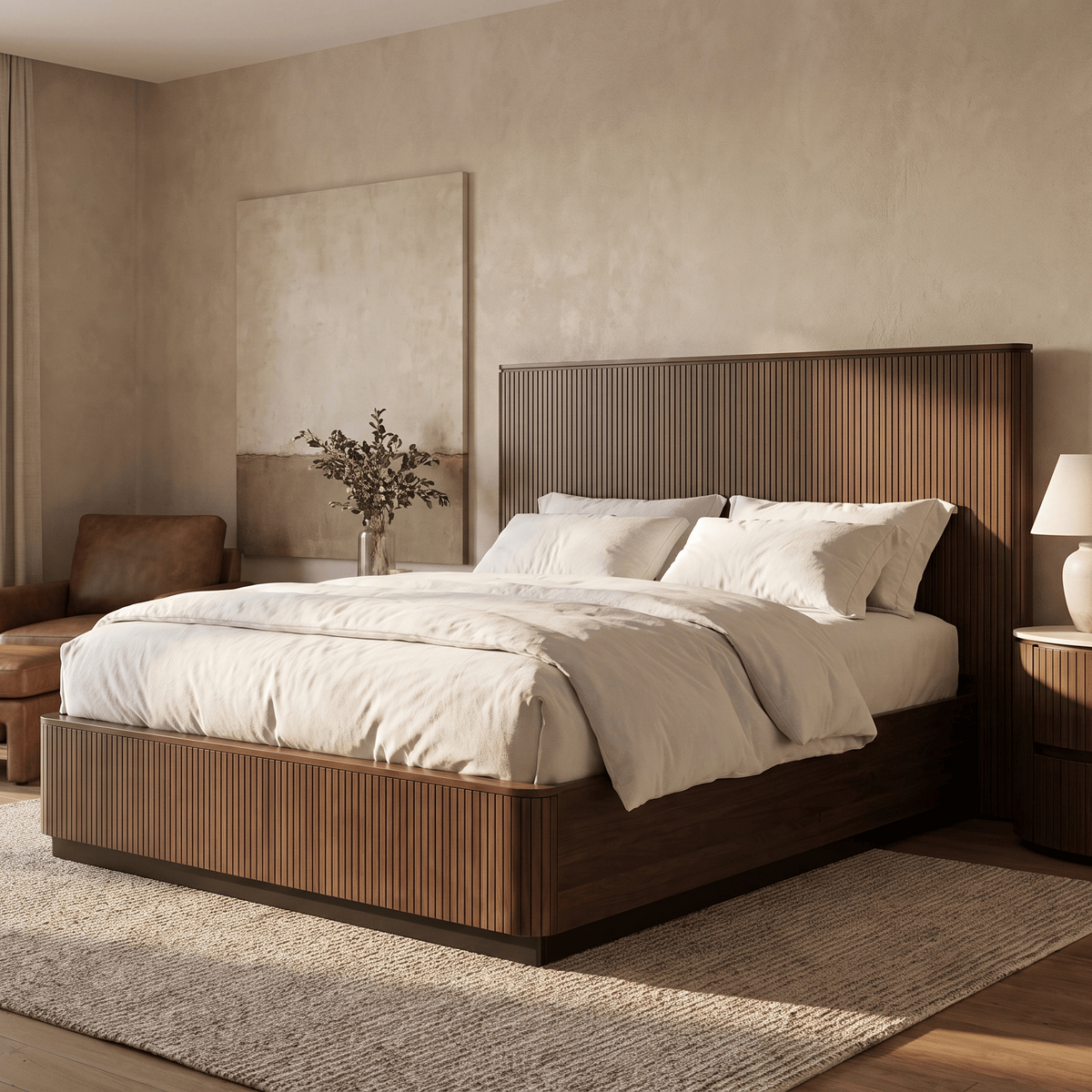 GIE Bed Base & Headboard 6ft Superking CLEO UPHOLSTERED BED – CHARCOAL by GIE