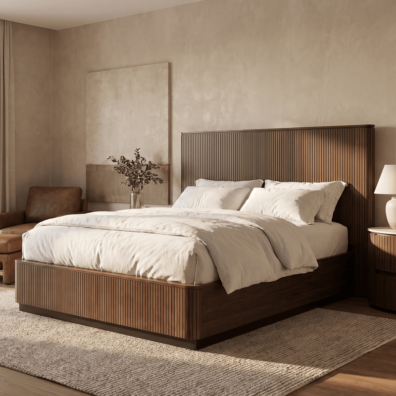CLEO UPHOLSTERED BED – CHARCOAL by GIE