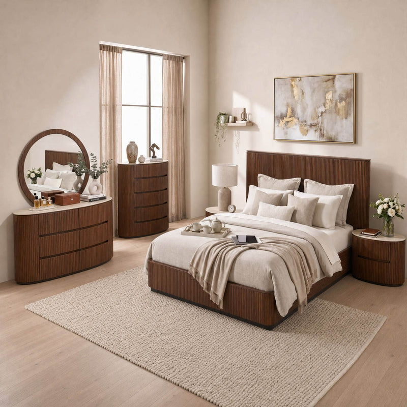 CLEO UPHOLSTERED BED – CHARCOAL by GIE