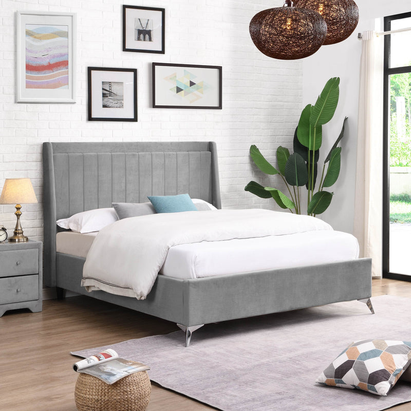MAYO UPHOLSTERED BED – GREY OR BEIGE by GIE