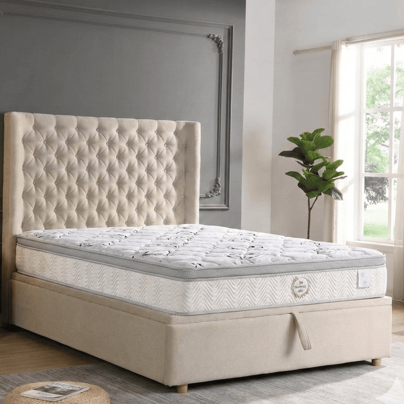 EMMA, SERENITY SLEEP G05 MATTRESS & RIO STORAGE LUXURY SLEEP BUNDLE (5FT KING)