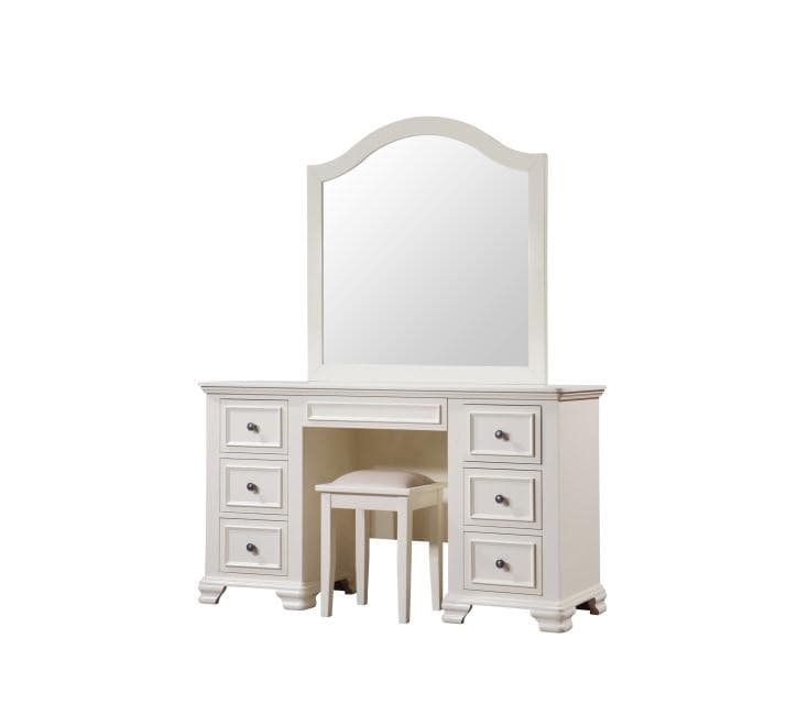 GIE Bedroom Vanities Charlotte Dressing Table with Mirror and Stool - FREE DELIVERY