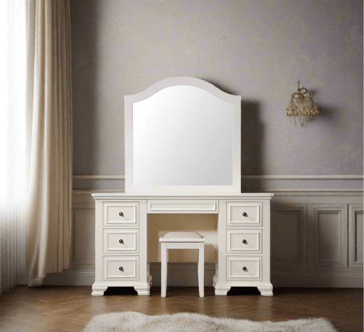 GIE Bedroom Vanities Charlotte Dressing Table with Mirror and Stool - FREE DELIVERY