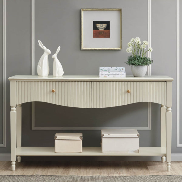 RITZ LARGE CONSOLE OLIVE GREEN or NATURAL CREAM by GIE
