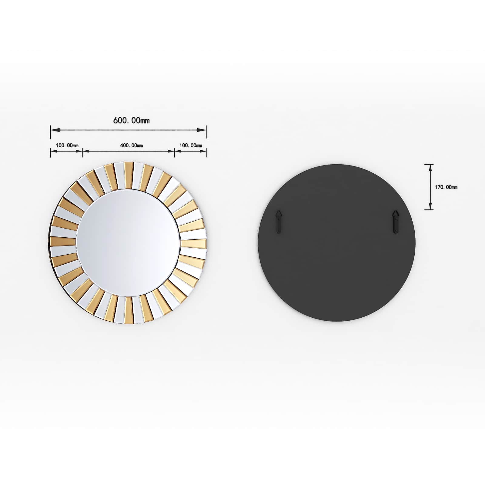 GIE Mirror AURA TWO-TONE CIRCULAR MIRROR by GIE