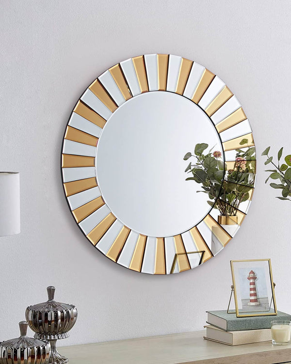AURA TWO-TONE CIRCULAR MIRROR by GIE
