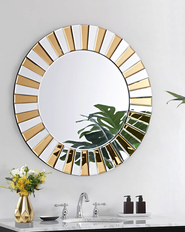 AURA TWO-TONE CIRCULAR MIRROR by GIE