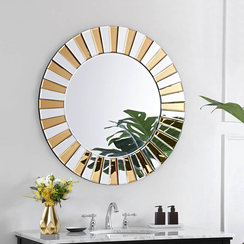 AURA TWO-TONE CIRCULAR MIRROR by GIE
