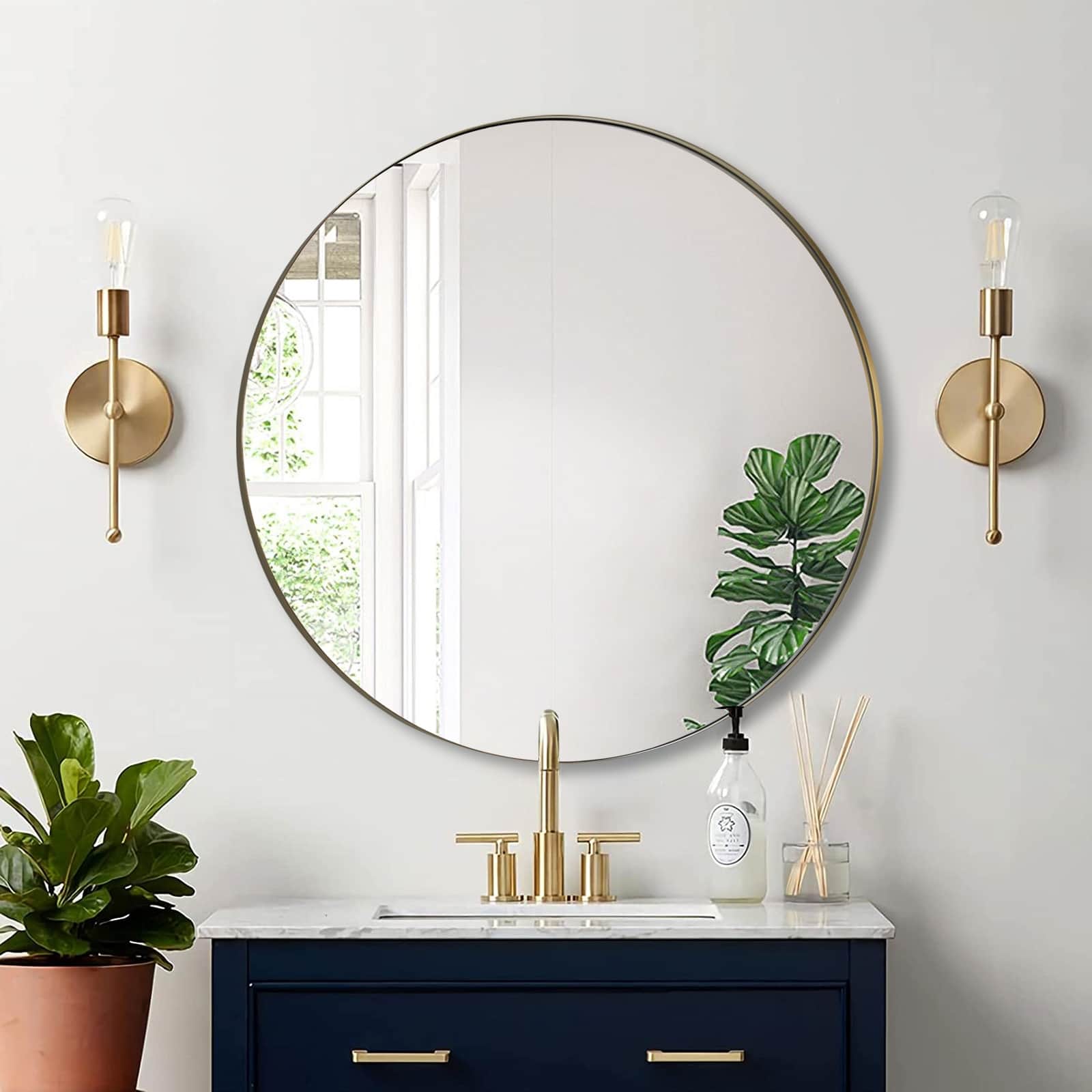 GIE Mirror HALO MINIMALIST GOLD CIRCULAR MIRROR  by GIE