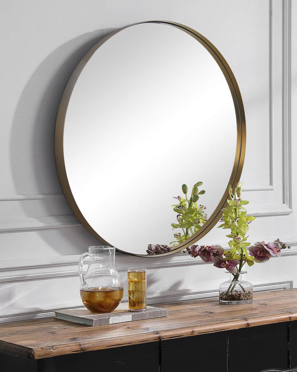 HALO MINIMALIST GOLD CIRCULAR MIRROR  by GIE