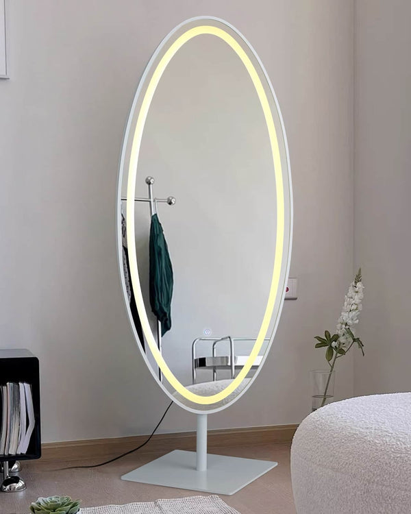 THE OVAL HALO FREESTANDING LED MIRROR by GIE