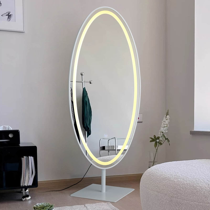 THE OVAL HALO FREESTANDING LED MIRROR by GIE