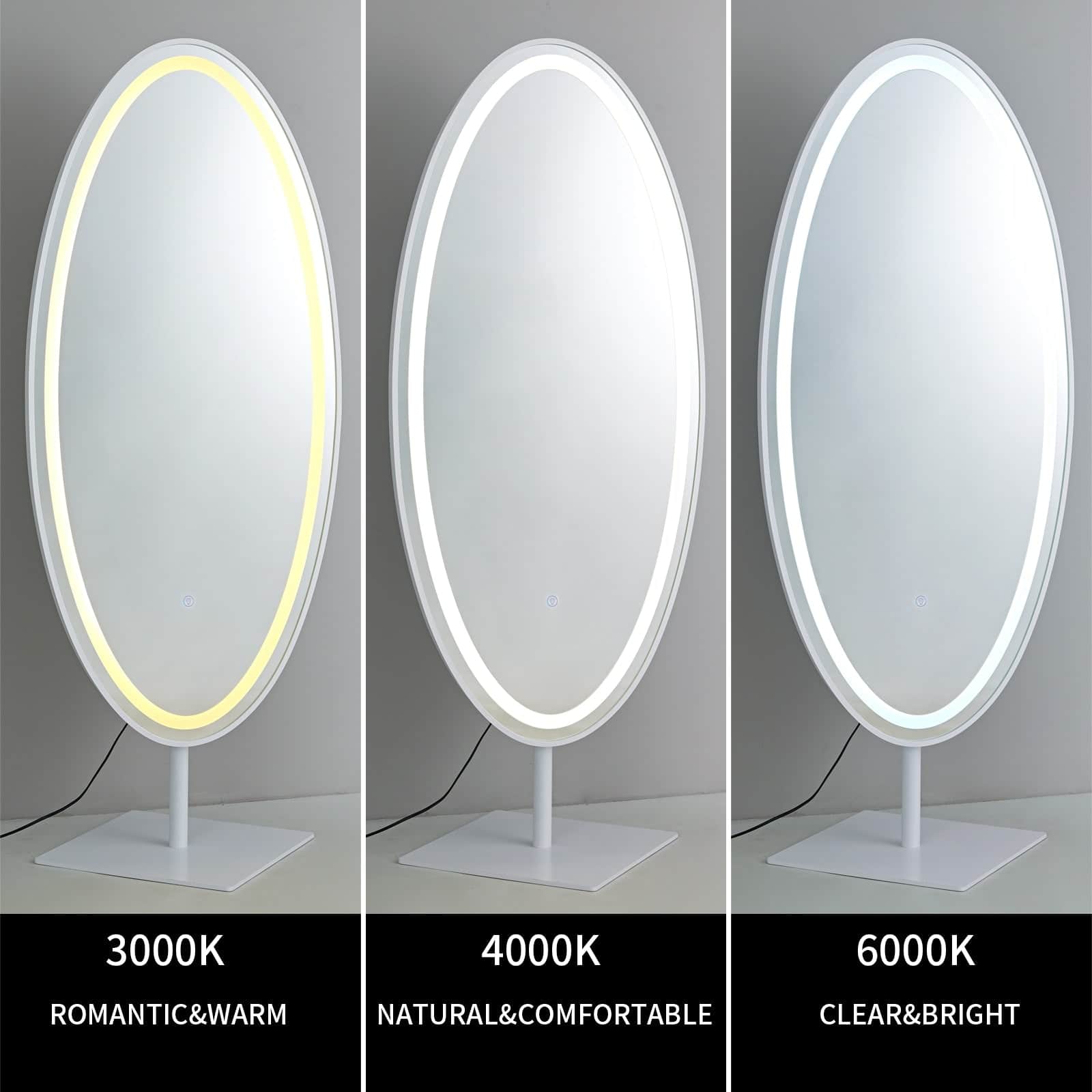 GIE Mirror THE OVAL HALO FREESTANDING LED MIRROR by GIE