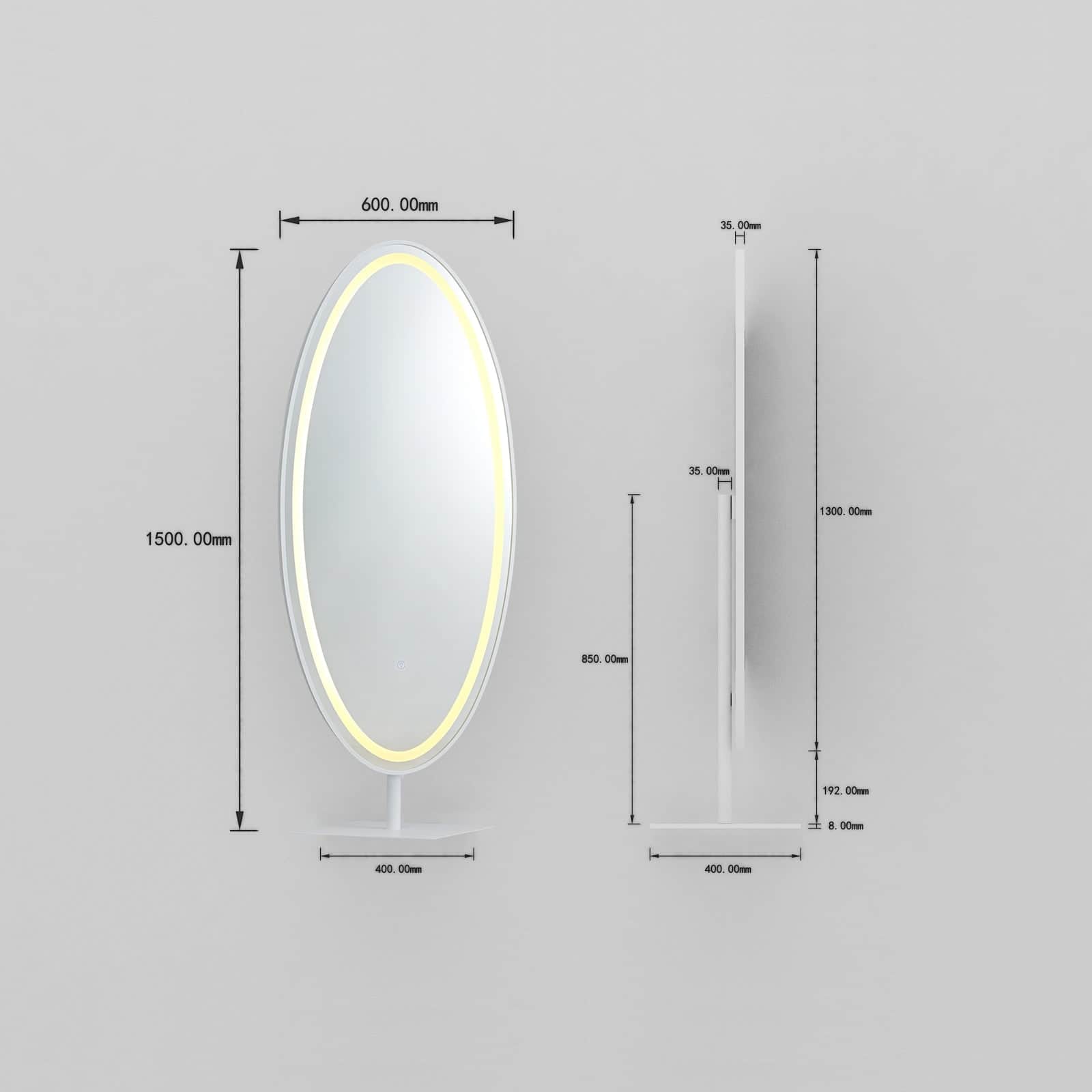 GIE Mirror THE OVAL HALO FREESTANDING LED MIRROR by GIE