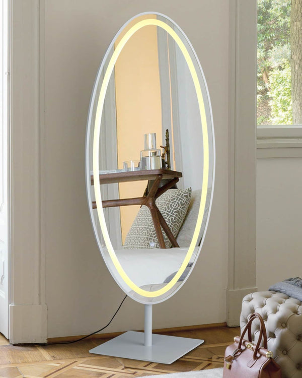 THE OVAL HALO FREESTANDING LED MIRROR by GIE