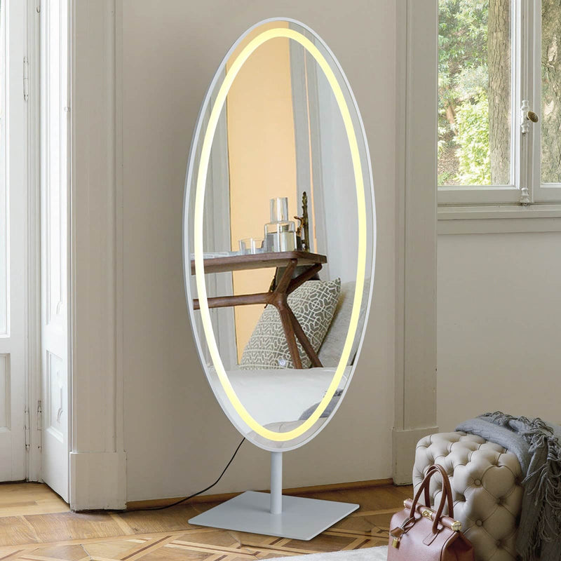 THE OVAL HALO FREESTANDING LED MIRROR by GIE