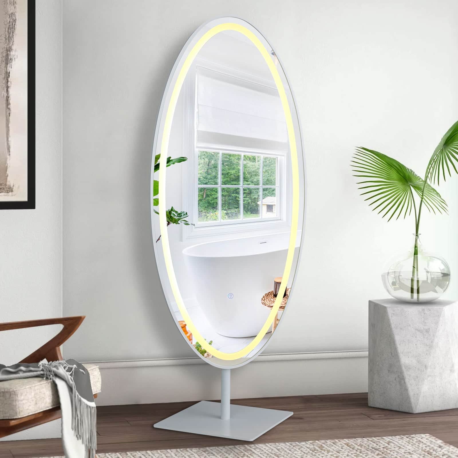 GIE Mirror THE OVAL HALO FREESTANDING LED MIRROR by GIE