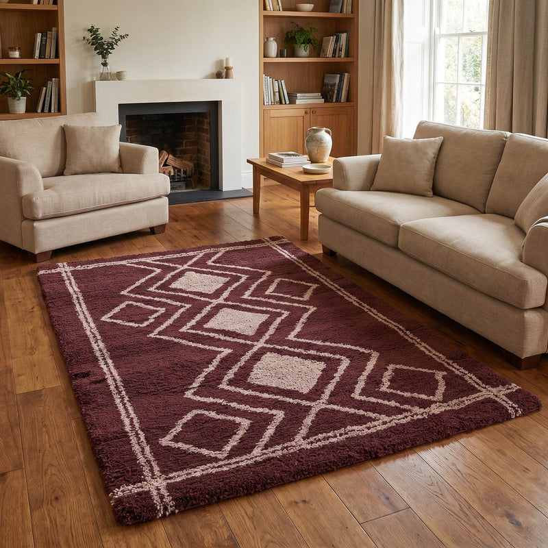 ASHTON SHAGGY GEOMETRIC RUG COLLECTION by GIE