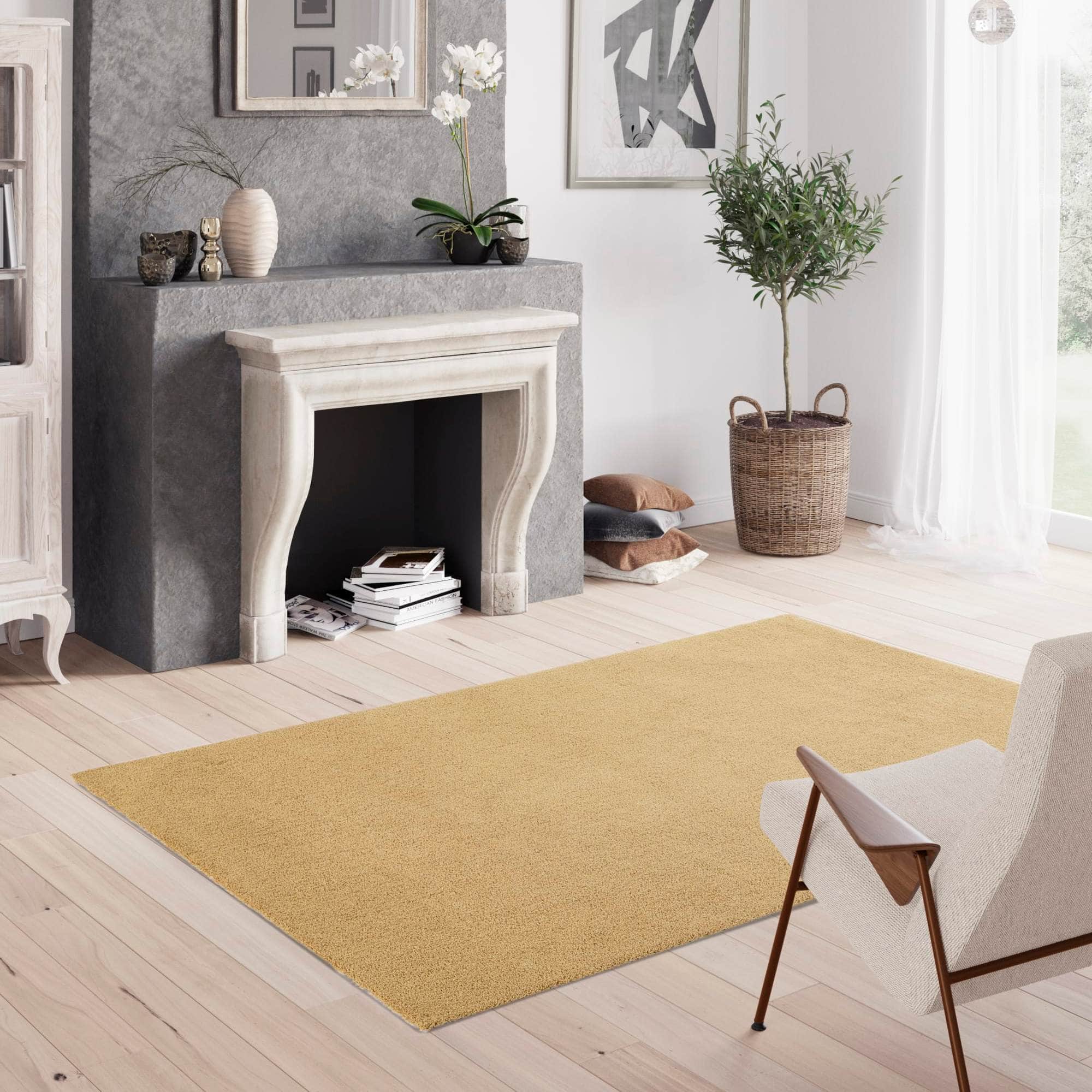 GIE Rugs KISS WASHABLE RUG – DARK GREY OR MUSTARD by GIE