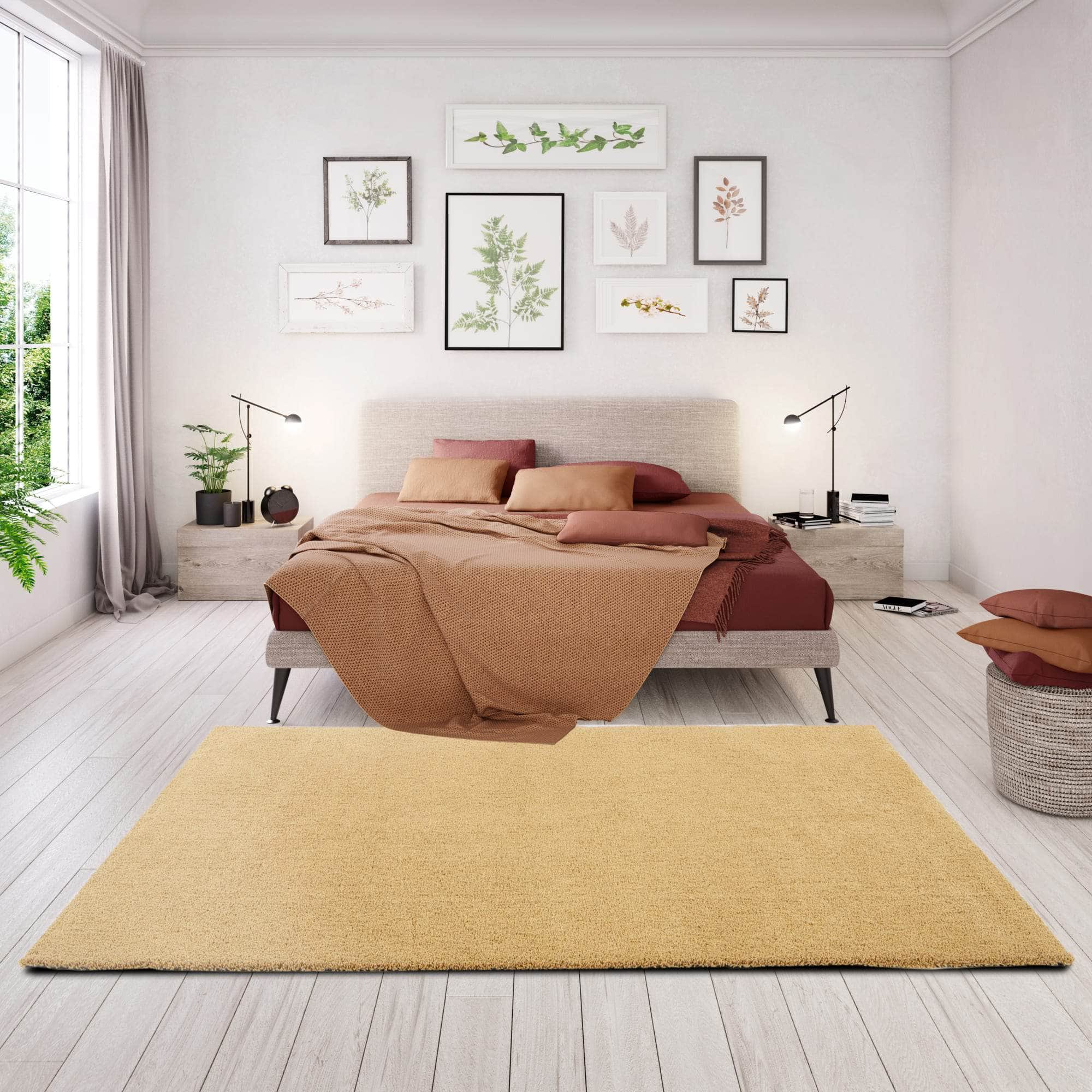GIE Rugs Mustard / Extra Small 60 × 115cm KISS WASHABLE RUG – DARK GREY OR MUSTARD by GIE