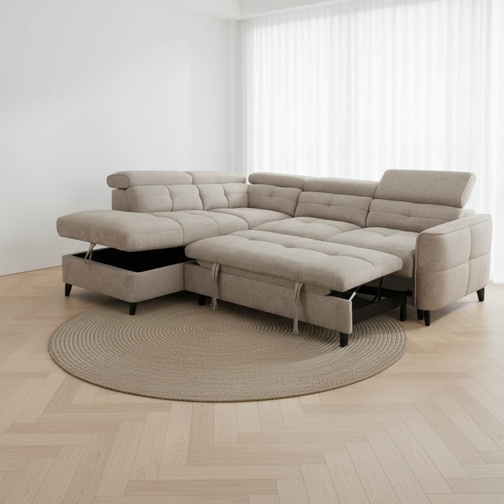 GIE Sofa-Bed Brown / Left SAMANTHA CORNER SOFA  by GIE