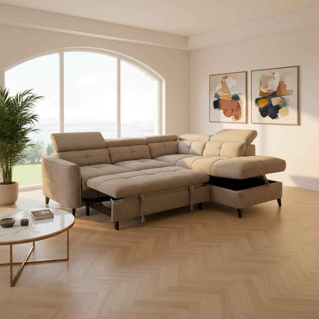 GIE Sofa-Bed Brown / Right SAMANTHA CORNER SOFA  by GIE