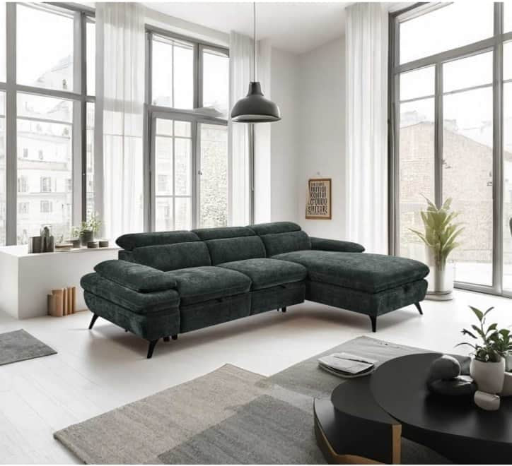 GIE Sofa-Bed Green / Right THE HANNAH CORNER SOFA-BED by GIE