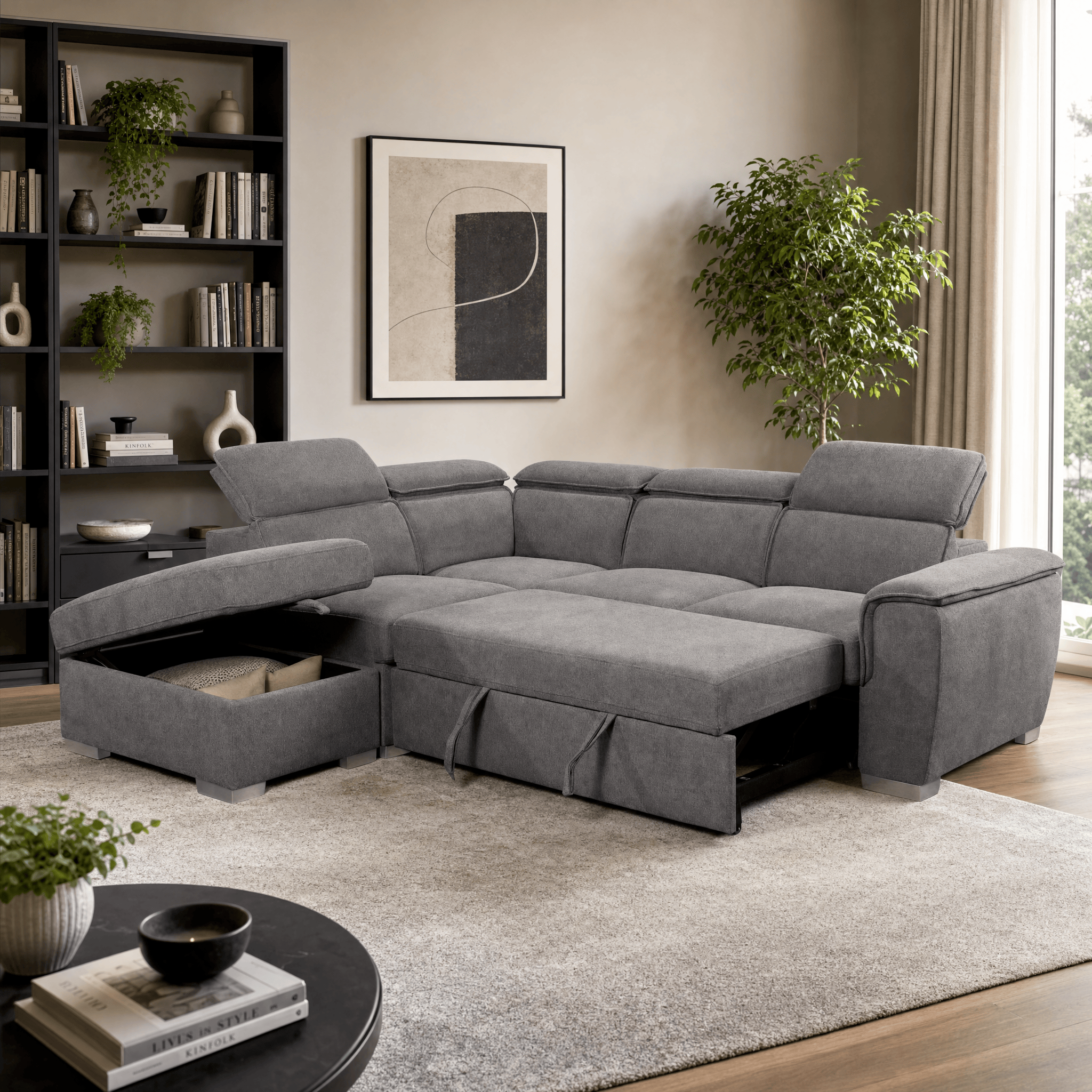 GIE Sofa-Bed Malta Corner Suite – Left Hand Facing MALTA FABRIC CHAIR & CORNER SOFA-BED COLLECTION by GIE