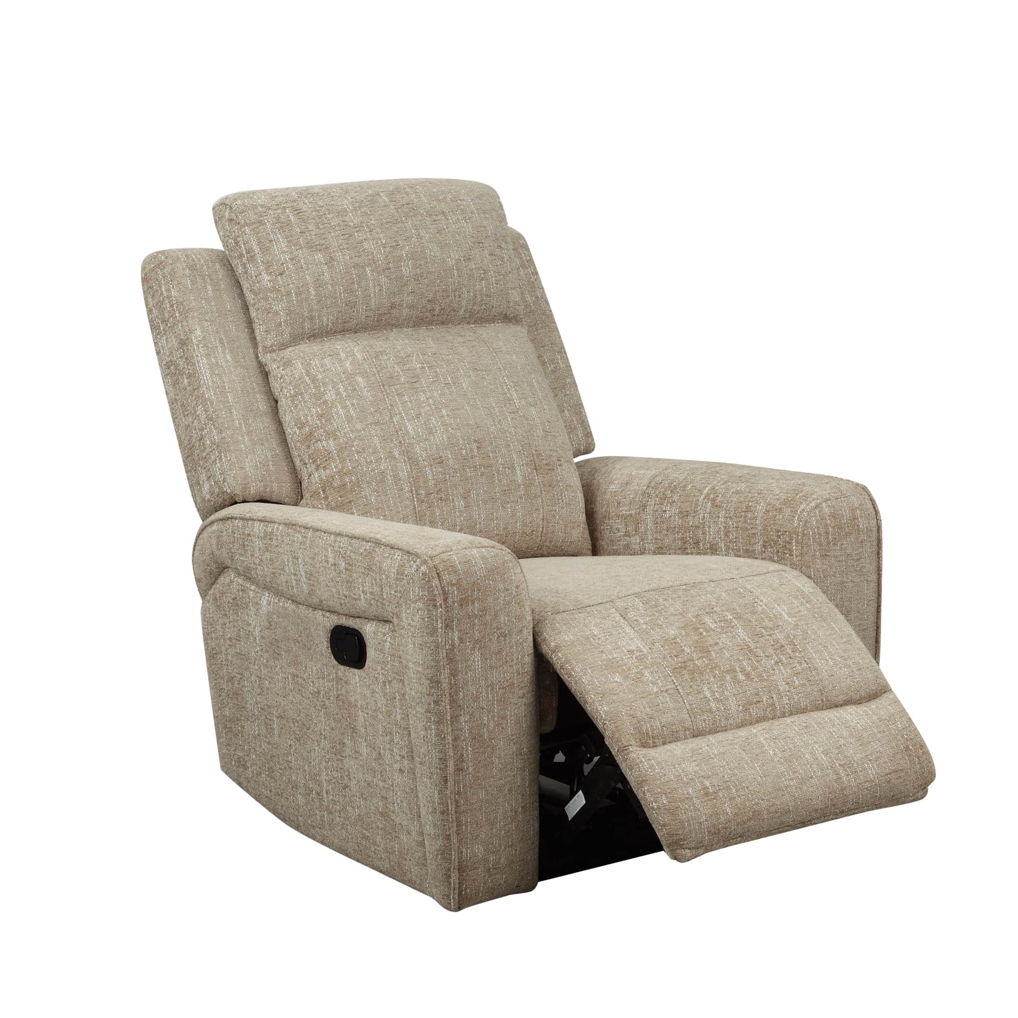 GIE Sofa Harper 1 Seater Manual Chair HARPER MANUAL RECLINING FABRIC COLLECTION IN BEIGE