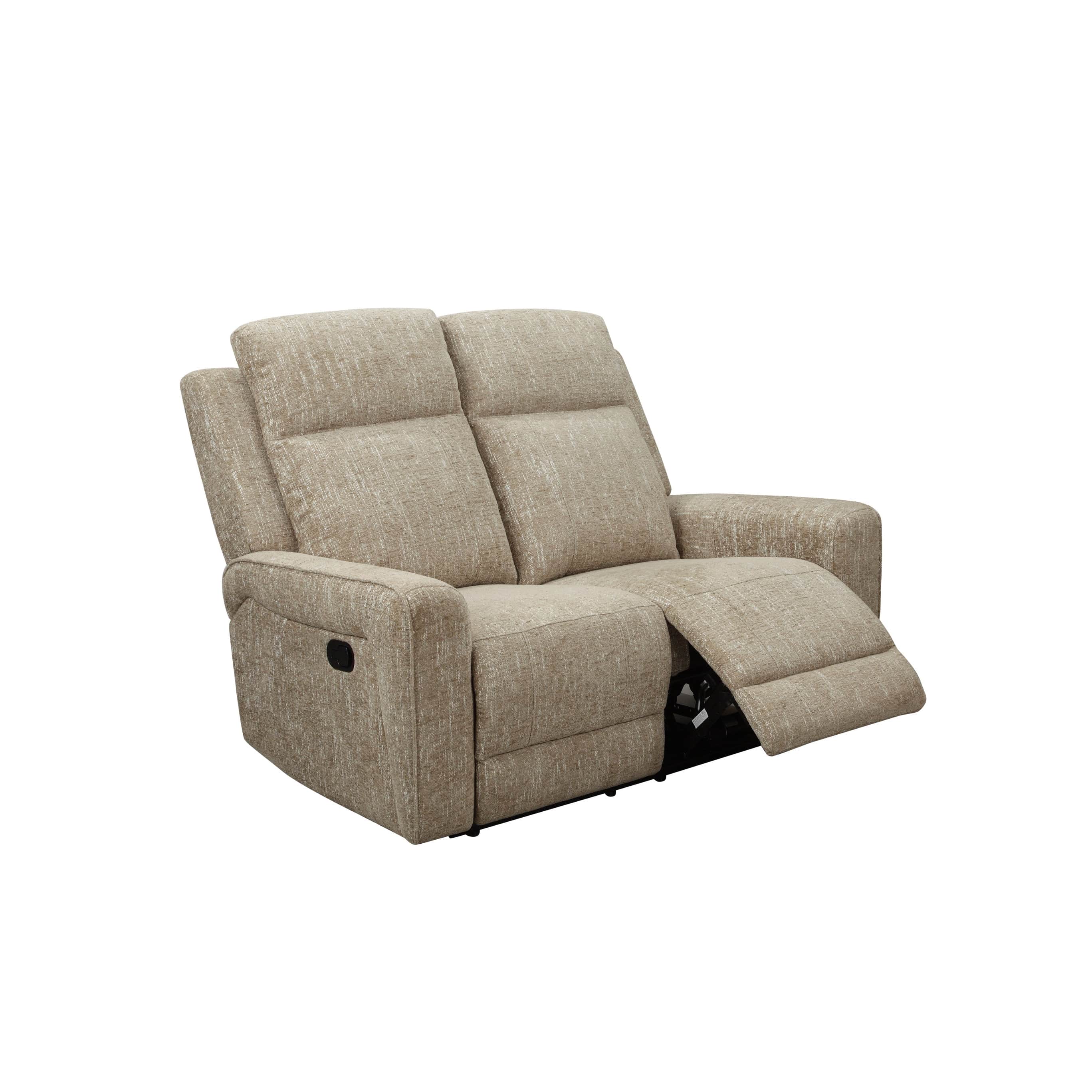 GIE Sofa Harper 2 Seater Manual Sofa HARPER MANUAL RECLINING FABRIC COLLECTION IN BEIGE