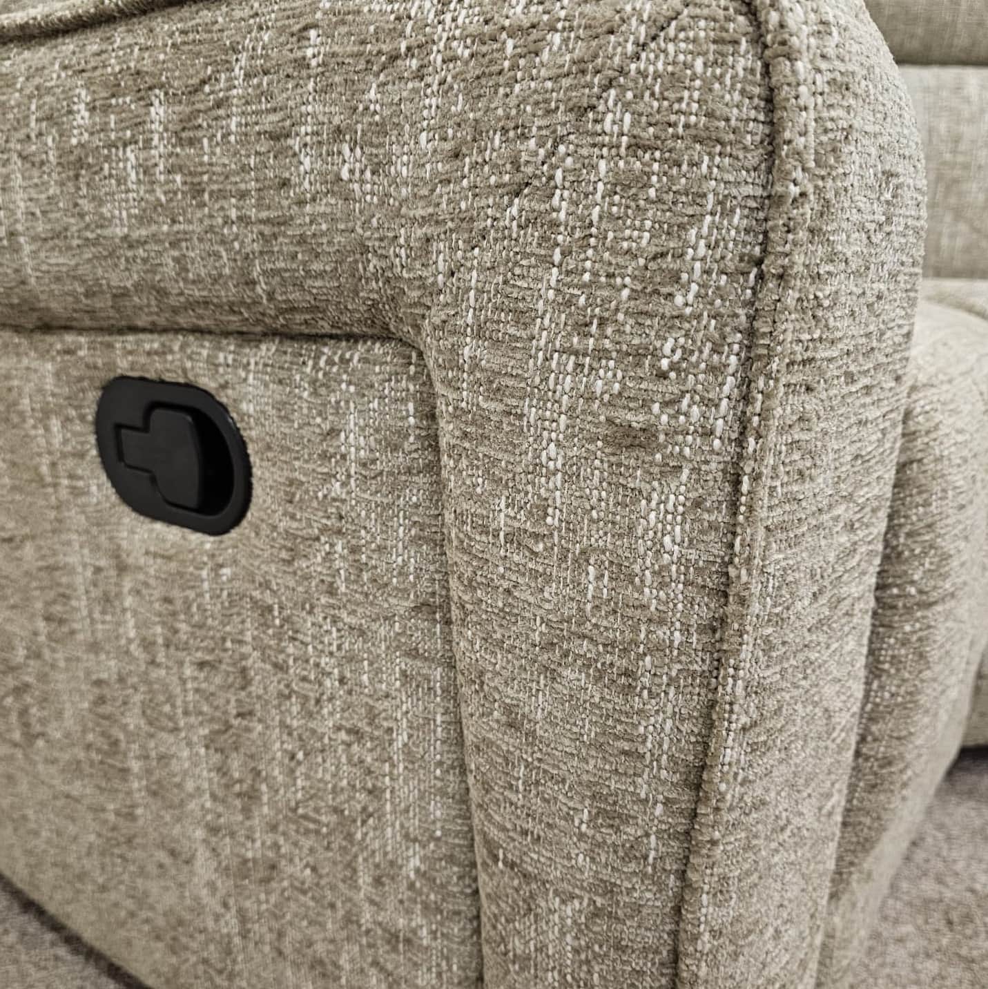 GIE Sofa HARPER MANUAL RECLINING FABRIC COLLECTION IN BEIGE
