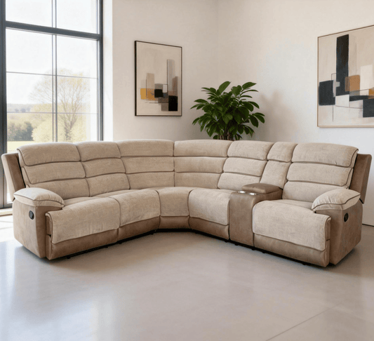 GIE Sofa JESSICA CORNER SOFA MANUAL RECLINER by GIE