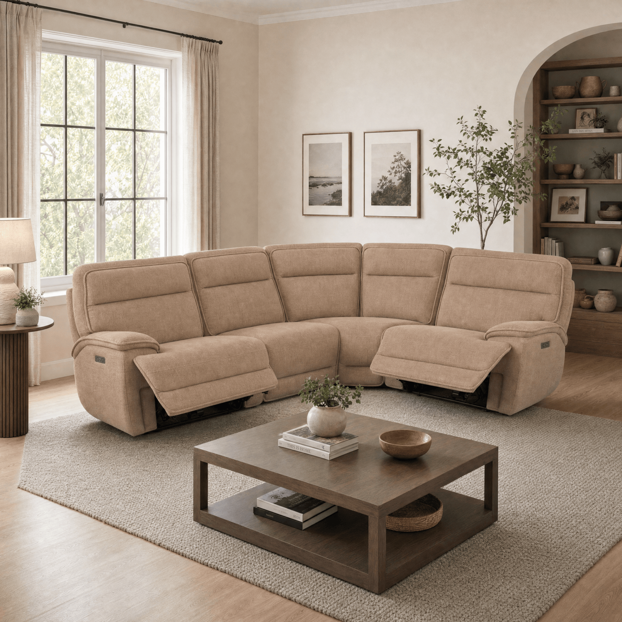 GIE Sofa Small Corner Suite 5 section LOUISE MODULAR RECLINER SOFA COLLECTION by GIE