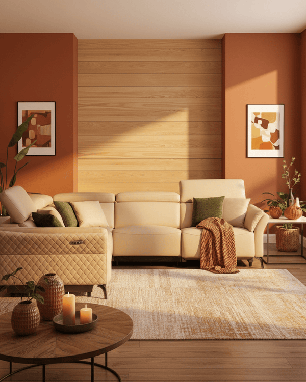 THE MILAN CREAM ELECTRIC CORNER SUITE by GIE