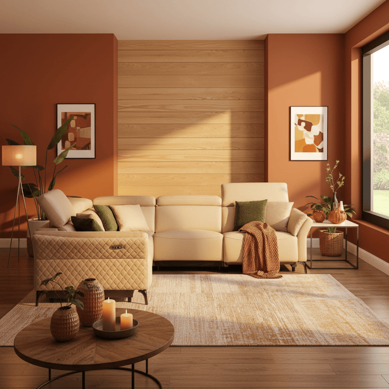THE MILAN CREAM ELECTRIC CORNER SUITE by GIE