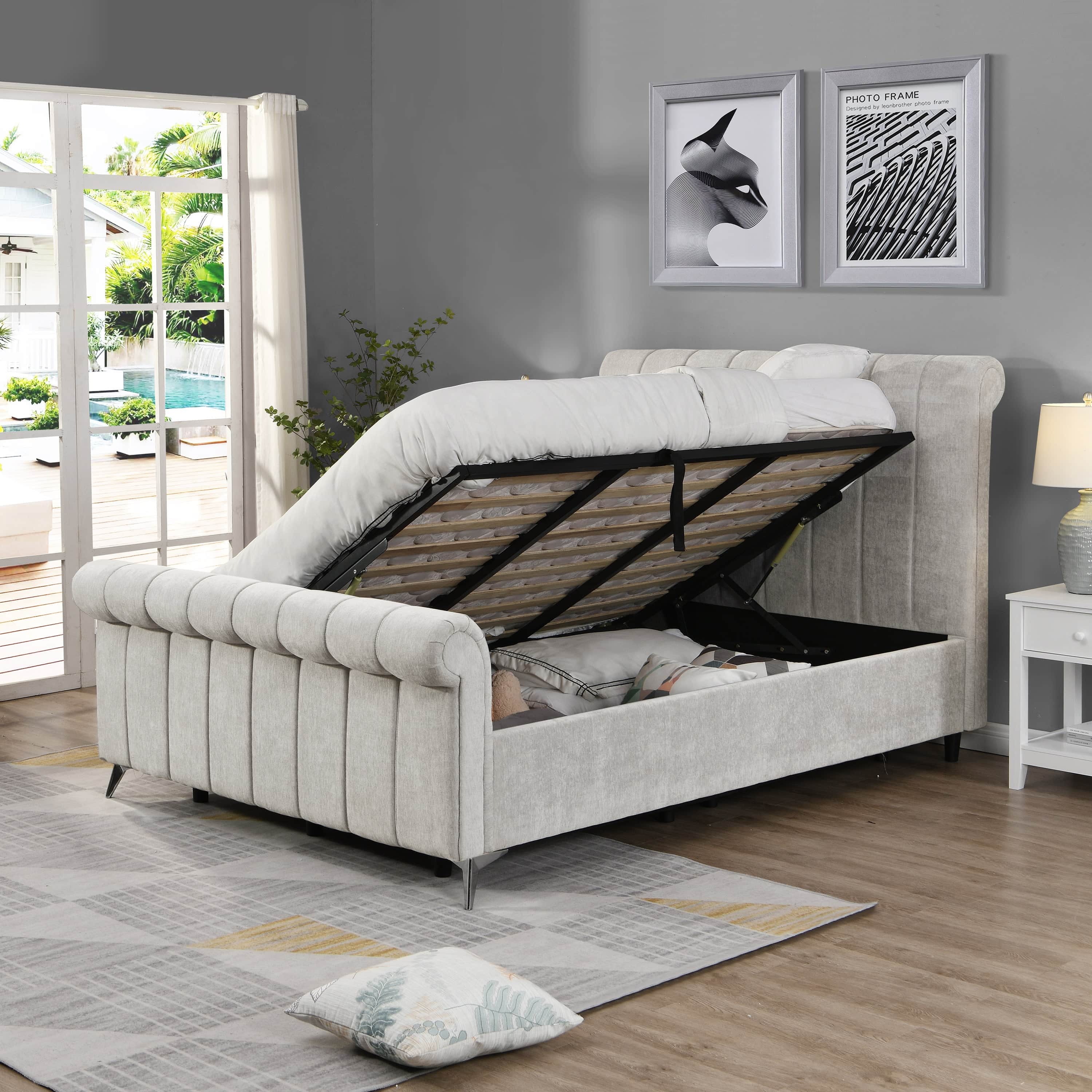 GIE Storage Bed Base & Headboard CARLOW SIDE LIFT STORAGE BED