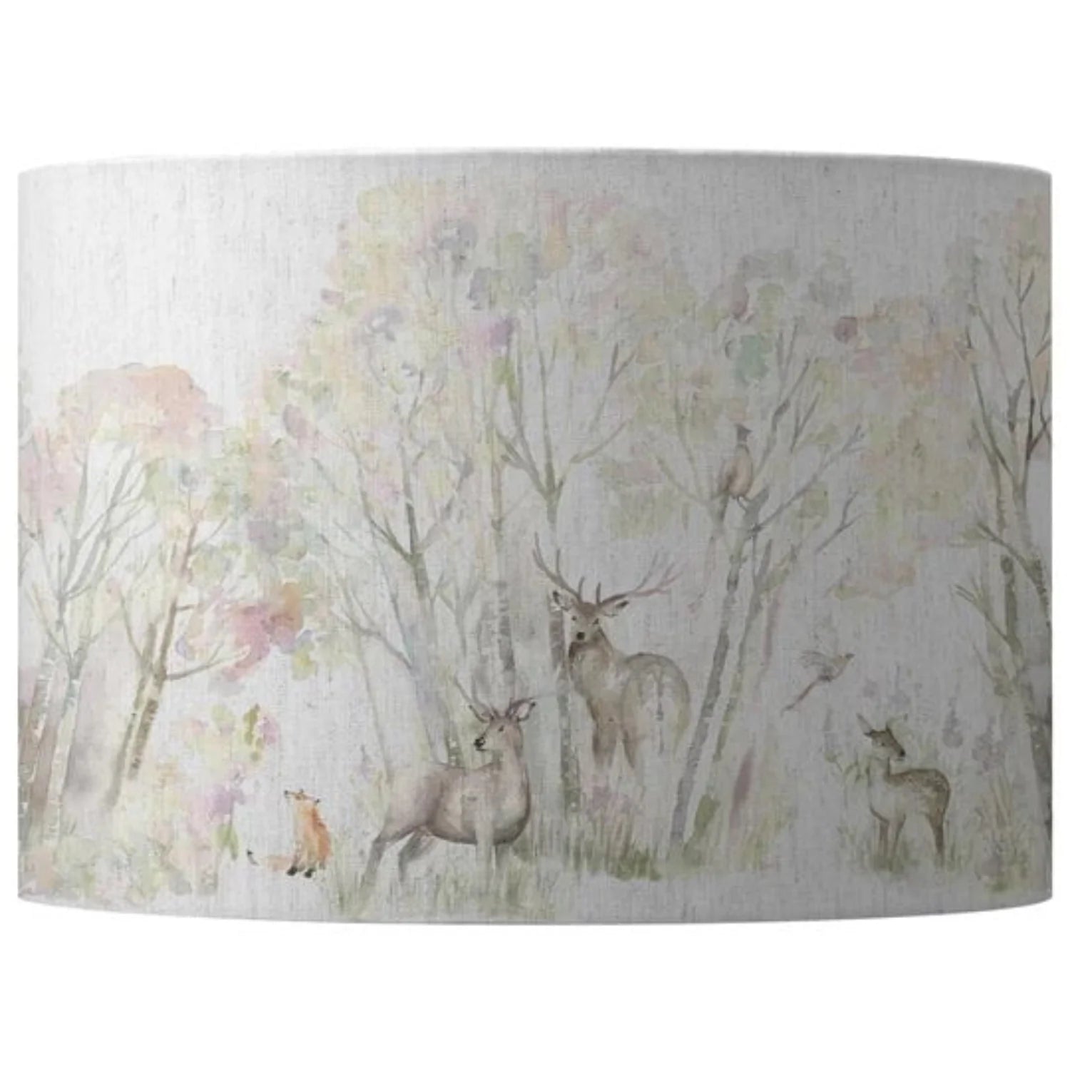 Hazelwood Interiors ENCHANTED FOREST EVA  EDESSA LAMP BUNDLE 40cm Forest Shade & Ecru Ceramic Base by Voyage Maison