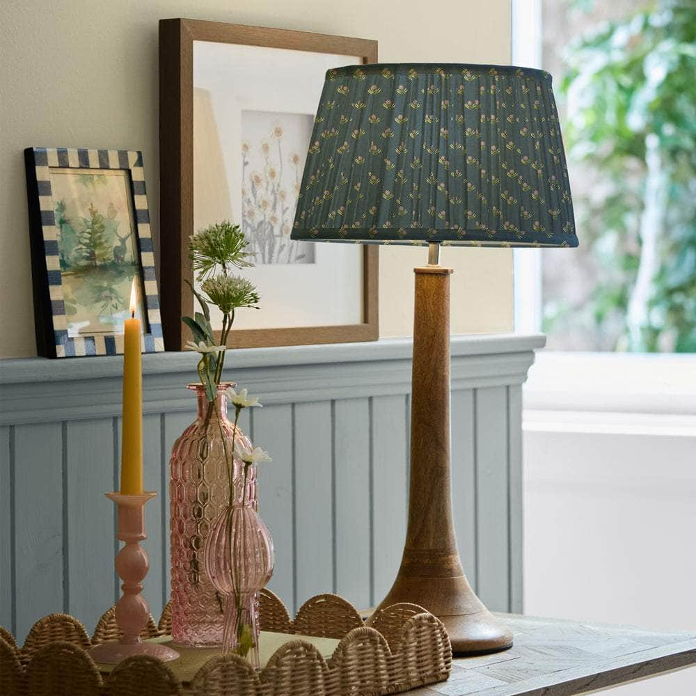 Hazelwood Interiors Voyage Maison Lamp Bundle Denim Voyage Maison Raja Tapered Pleated & Kinross Complete Small Table Lamp Mango (available in 2 colours)