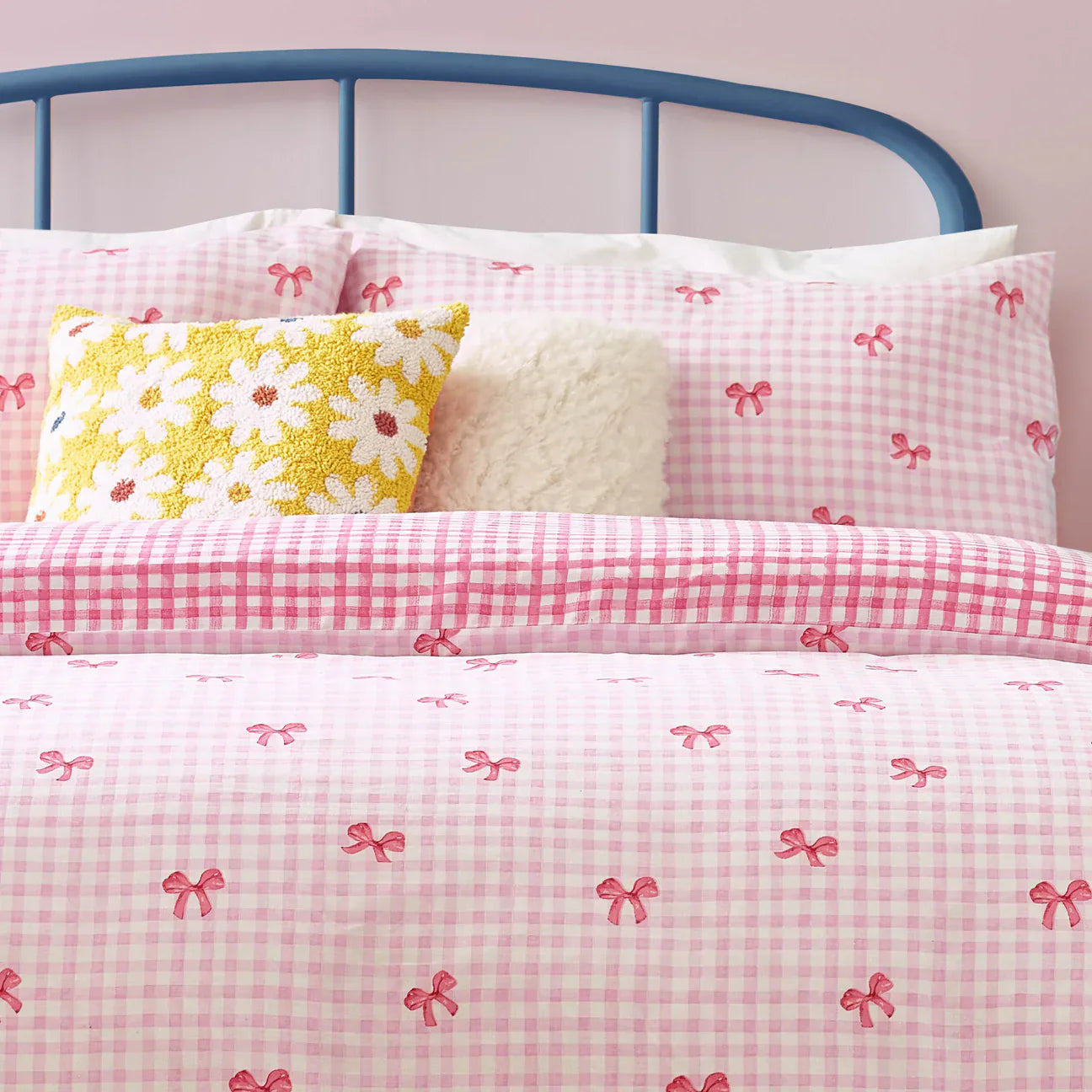 Heya Home (Riva Home) Duvet Cover set GINGHAM BOWS DUVET COVER SET PINK
by Heya Home