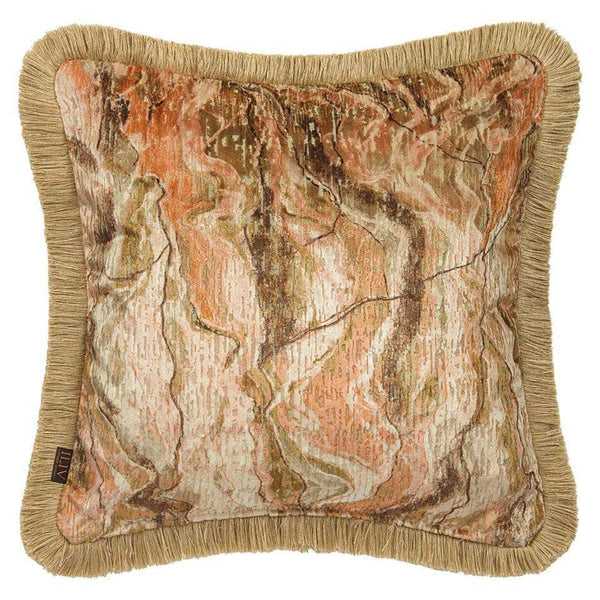ILIV Illusion Amber Cushion | Abstract Jacquard & Velvet