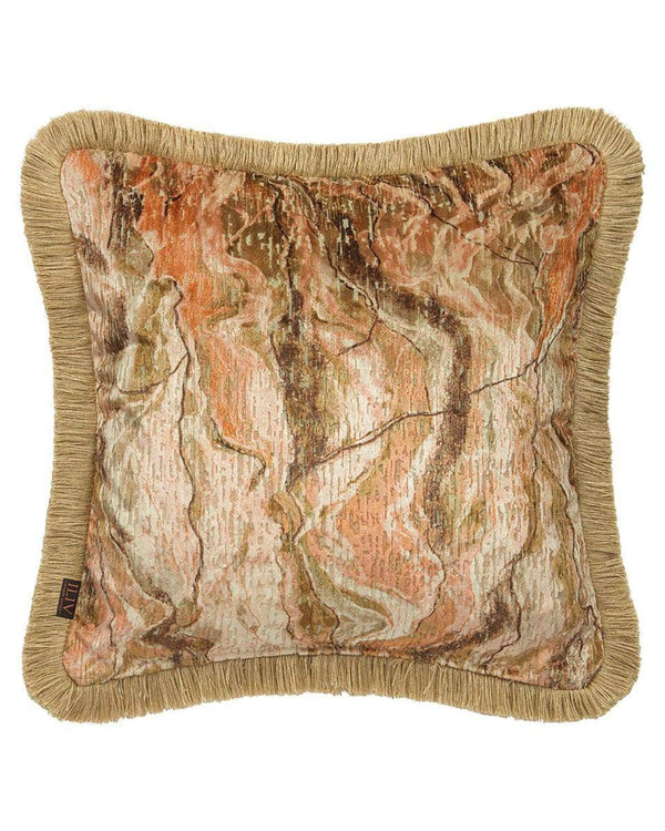 ILIV Illusion Amber Cushion | Abstract Jacquard & Velvet