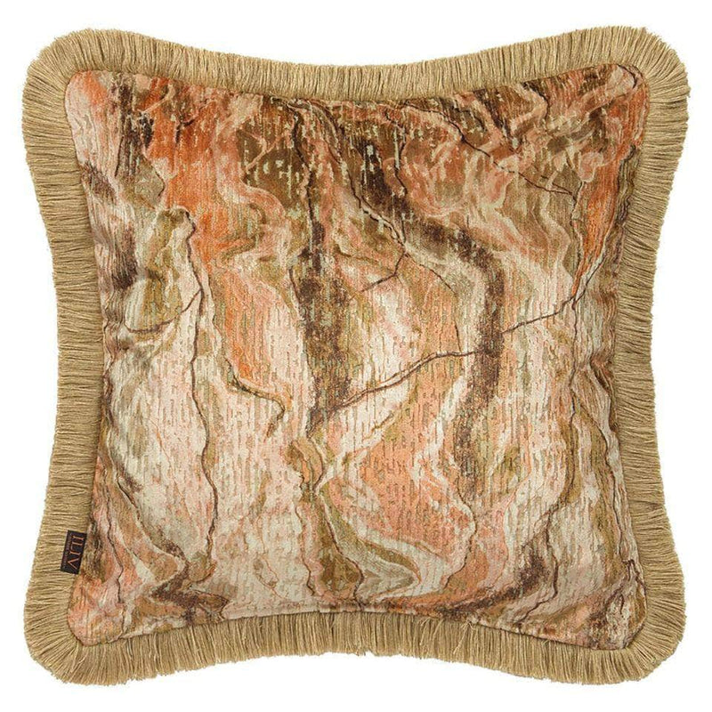ILIV Illusion Amber Cushion | Abstract Jacquard & Velvet