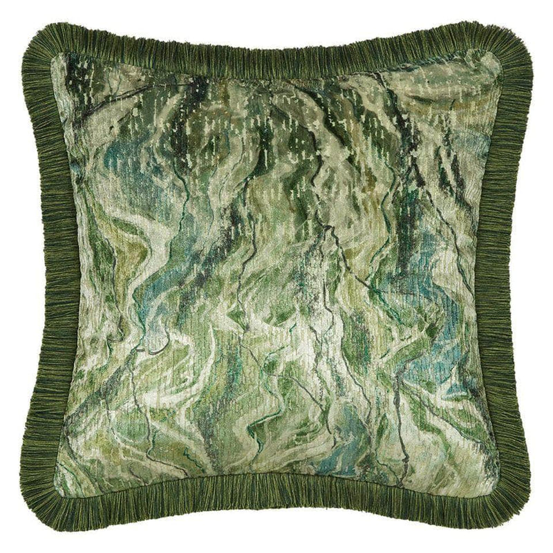 ILIV Illusion Moss Cushion | Abstract Jacquard & Velvet