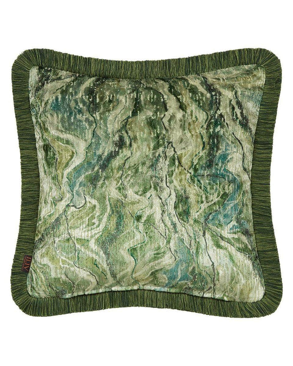 ILIV Illusion Moss Cushion | Abstract Jacquard & Velvet
