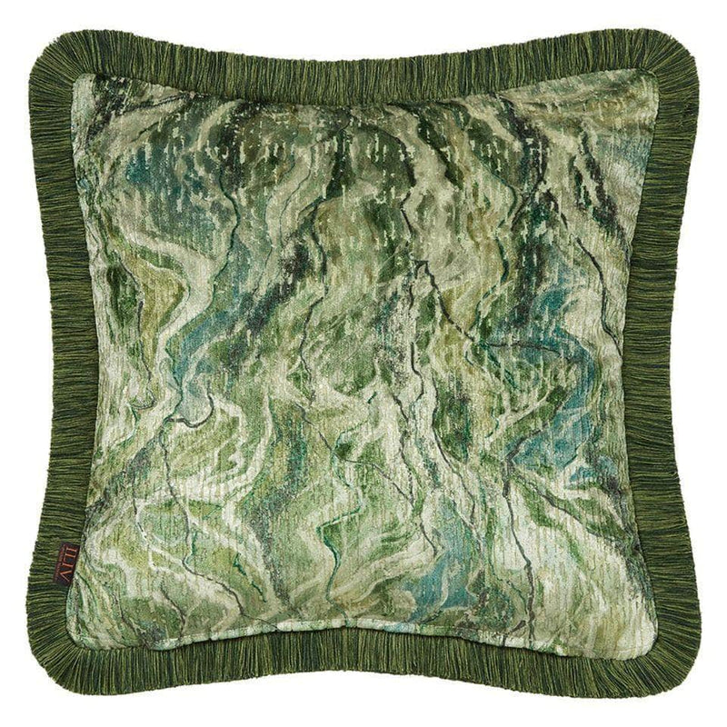 ILIV Illusion Moss Cushion | Abstract Jacquard & Velvet