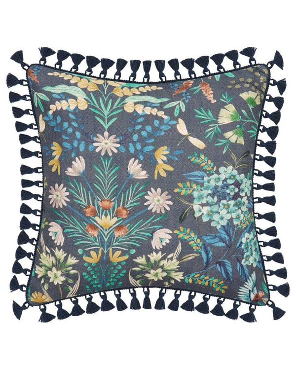 ILIV Jardine Delft Cushion | Watercolour Floral Velvet