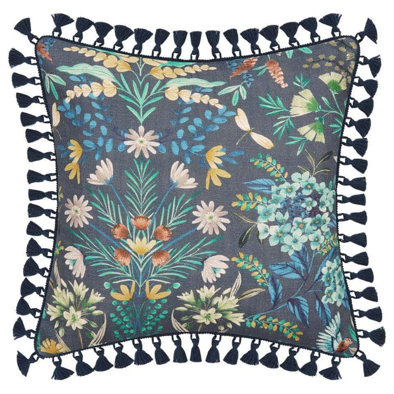 ILIV Jardine Delft Cushion | Watercolour Floral Velvet