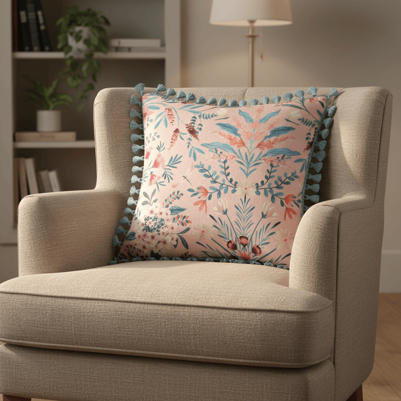 ILIV Jardine Rosa Cushion | Watercolour Floral Velvet