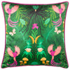 Kate Merritt Designs (Riva Home) Kate Merritt Cushion Kate Merritt Maximalist Illustrated Cushion in Emerald with Fuchsia